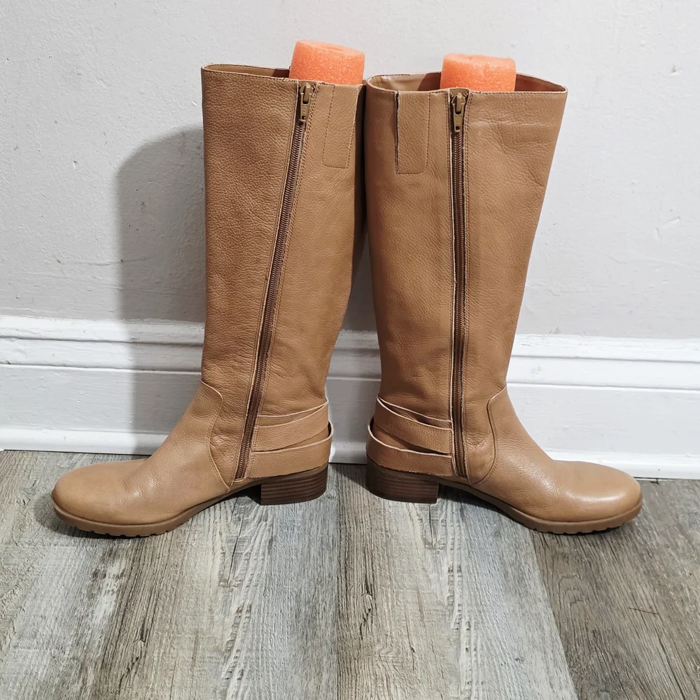 Nine West Tan Leather‎ Knee-High Boots